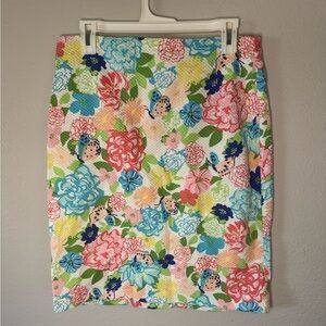 Talbots Floral Pencil Skirt